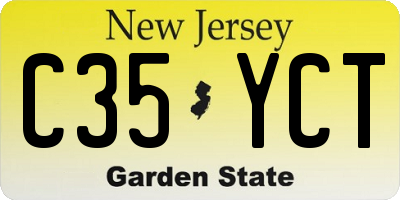 NJ license plate C35YCT