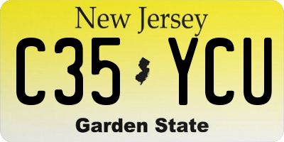NJ license plate C35YCU