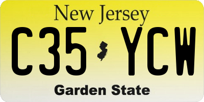 NJ license plate C35YCW