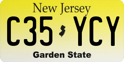 NJ license plate C35YCY