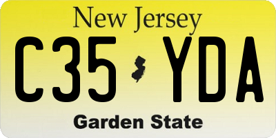 NJ license plate C35YDA