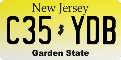 NJ license plate C35YDB