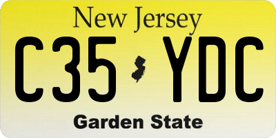 NJ license plate C35YDC