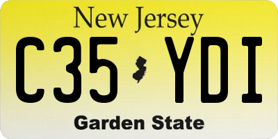 NJ license plate C35YDI
