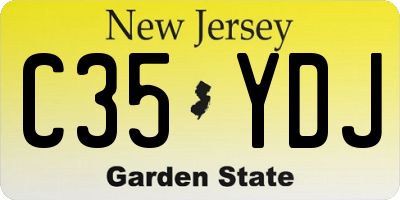 NJ license plate C35YDJ