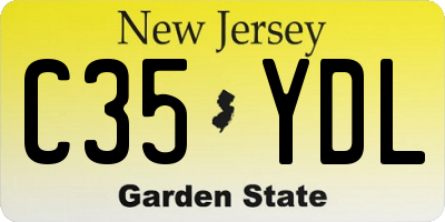 NJ license plate C35YDL
