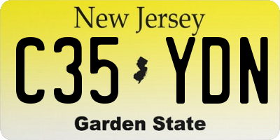 NJ license plate C35YDN