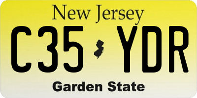 NJ license plate C35YDR