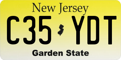 NJ license plate C35YDT