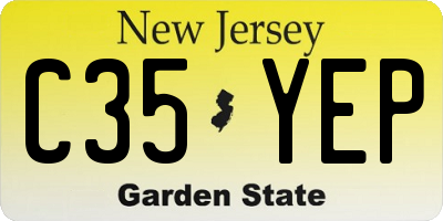 NJ license plate C35YEP