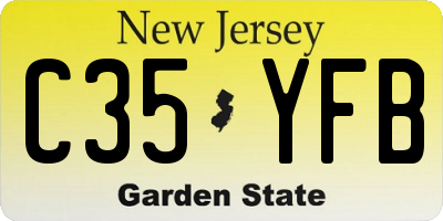 NJ license plate C35YFB
