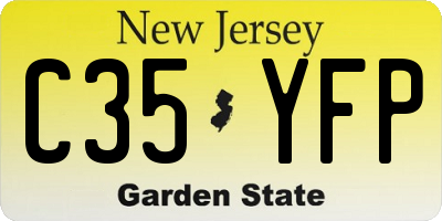 NJ license plate C35YFP