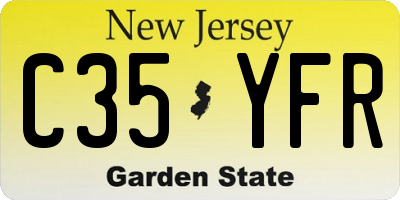 NJ license plate C35YFR
