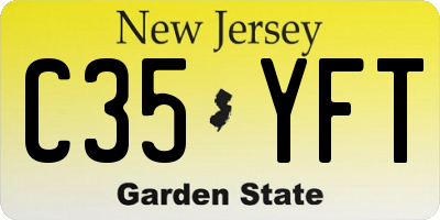 NJ license plate C35YFT