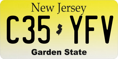 NJ license plate C35YFV