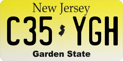 NJ license plate C35YGH