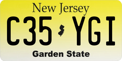 NJ license plate C35YGI