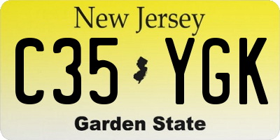 NJ license plate C35YGK