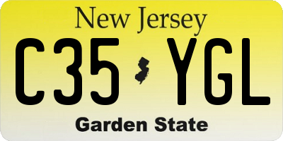 NJ license plate C35YGL