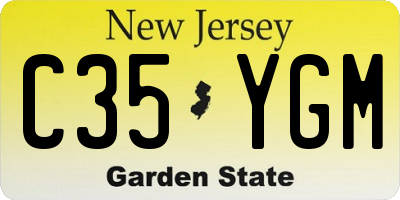NJ license plate C35YGM