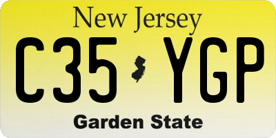 NJ license plate C35YGP