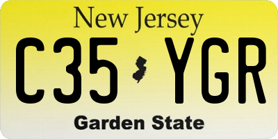 NJ license plate C35YGR
