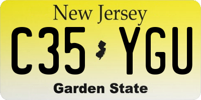 NJ license plate C35YGU