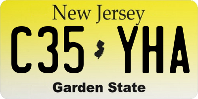 NJ license plate C35YHA