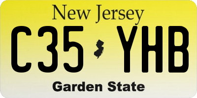 NJ license plate C35YHB