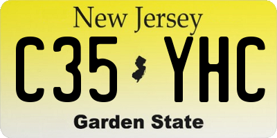 NJ license plate C35YHC