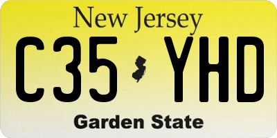 NJ license plate C35YHD