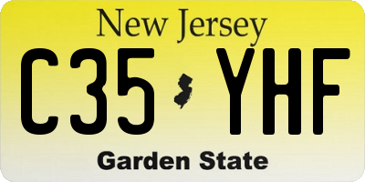 NJ license plate C35YHF