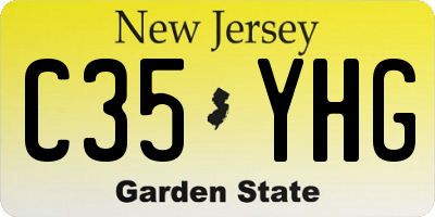 NJ license plate C35YHG