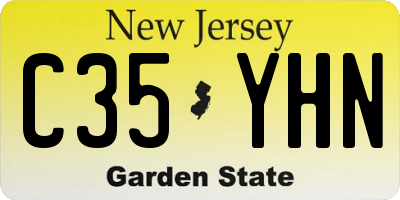NJ license plate C35YHN