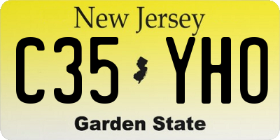 NJ license plate C35YHO