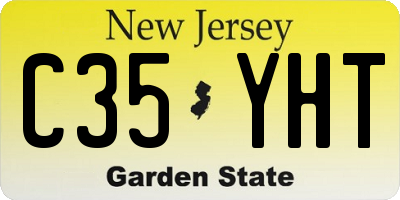 NJ license plate C35YHT