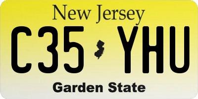 NJ license plate C35YHU
