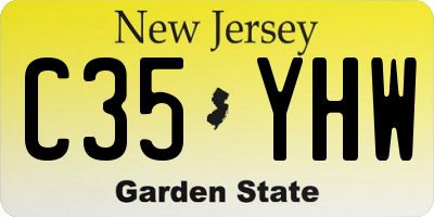 NJ license plate C35YHW