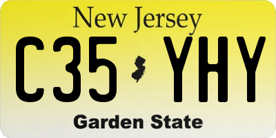 NJ license plate C35YHY