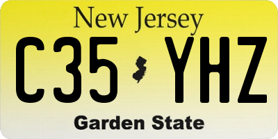NJ license plate C35YHZ