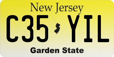 NJ license plate C35YIL