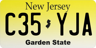 NJ license plate C35YJA