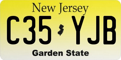NJ license plate C35YJB
