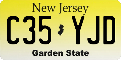 NJ license plate C35YJD