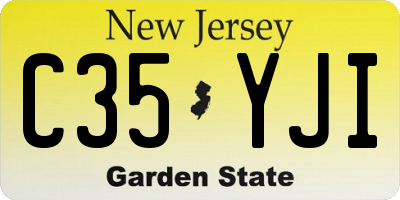 NJ license plate C35YJI