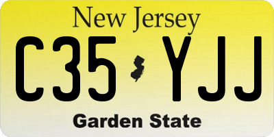 NJ license plate C35YJJ