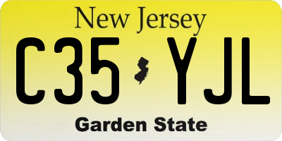 NJ license plate C35YJL