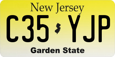 NJ license plate C35YJP