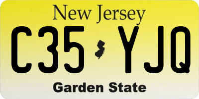 NJ license plate C35YJQ