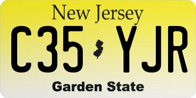 NJ license plate C35YJR